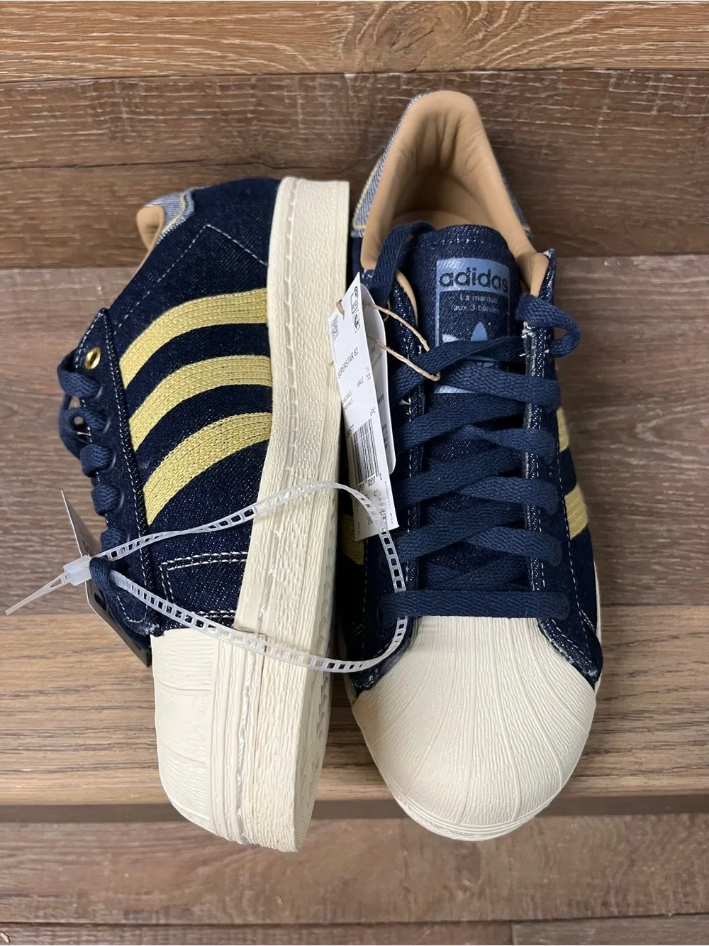 Adidas Originals Superstar 82 Sneakers Blue Denim Men's Size 8us JH5577